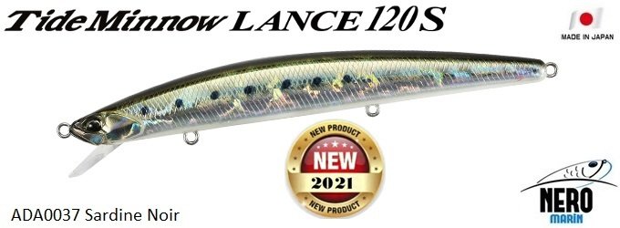 Duo Tide Minnow Lance 120S ADA0037 Sardine Noir