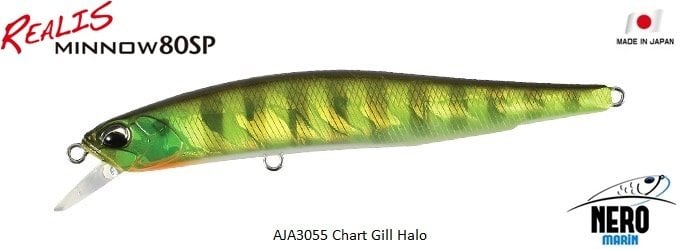 Realis Minnow 80SP AJA3055 / Chart Gill Halo