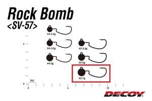 Decoy SV-57 Rock Bomb Jighead #2-7.0gr (5 Adet / Paket)