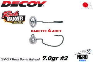 Decoy SV-57 Rock Bomb Jighead #2-7.0gr (5 Adet / Paket)