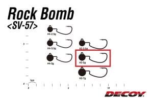 Decoy SV-57 Rock Bomb Jighead #2-5.0gr (5 Adet / Paket)