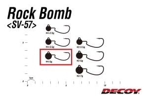 Decoy SV-57 Rock Bomb Jighead #4-5.0gr (5 Adet / Paket)