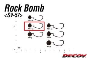 Decoy SV-57 Rock Bomb Jighead #4-3.5gr (5 Adet / Paket)