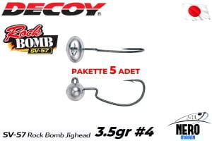 Decoy SV-57 Rock Bomb Jighead #4-3.5gr (5 Adet / Paket)