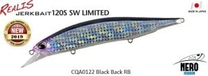 Duo Realis Jerkbait 120S SW CQA0122 Black Back RB