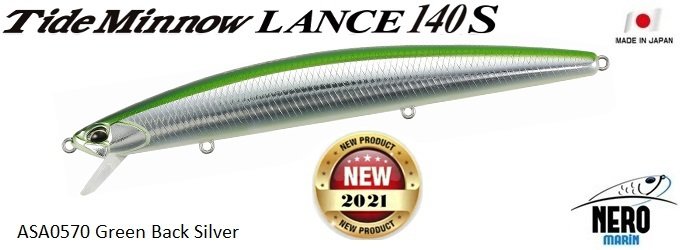 Duo Tide Minnow Lance 140S ASA0570 Green Back Silver