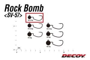 Decoy SV-57 Rock Bomb Jighead #4-2.5gr (5 Adet / Paket)