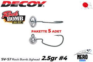 Decoy SV-57 Rock Bomb Jighead #4-2.5gr (5 Adet / Paket)