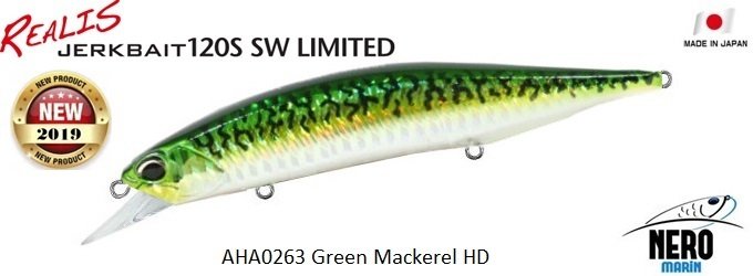 Duo Realis Jerkbait 120S SW AHA0263 Green Mackerel HD
