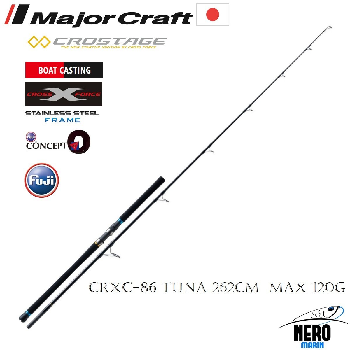 MC New Crostage CRXC-86TUNA Offshore Biggame Casting Kamış 262cm Max 120g