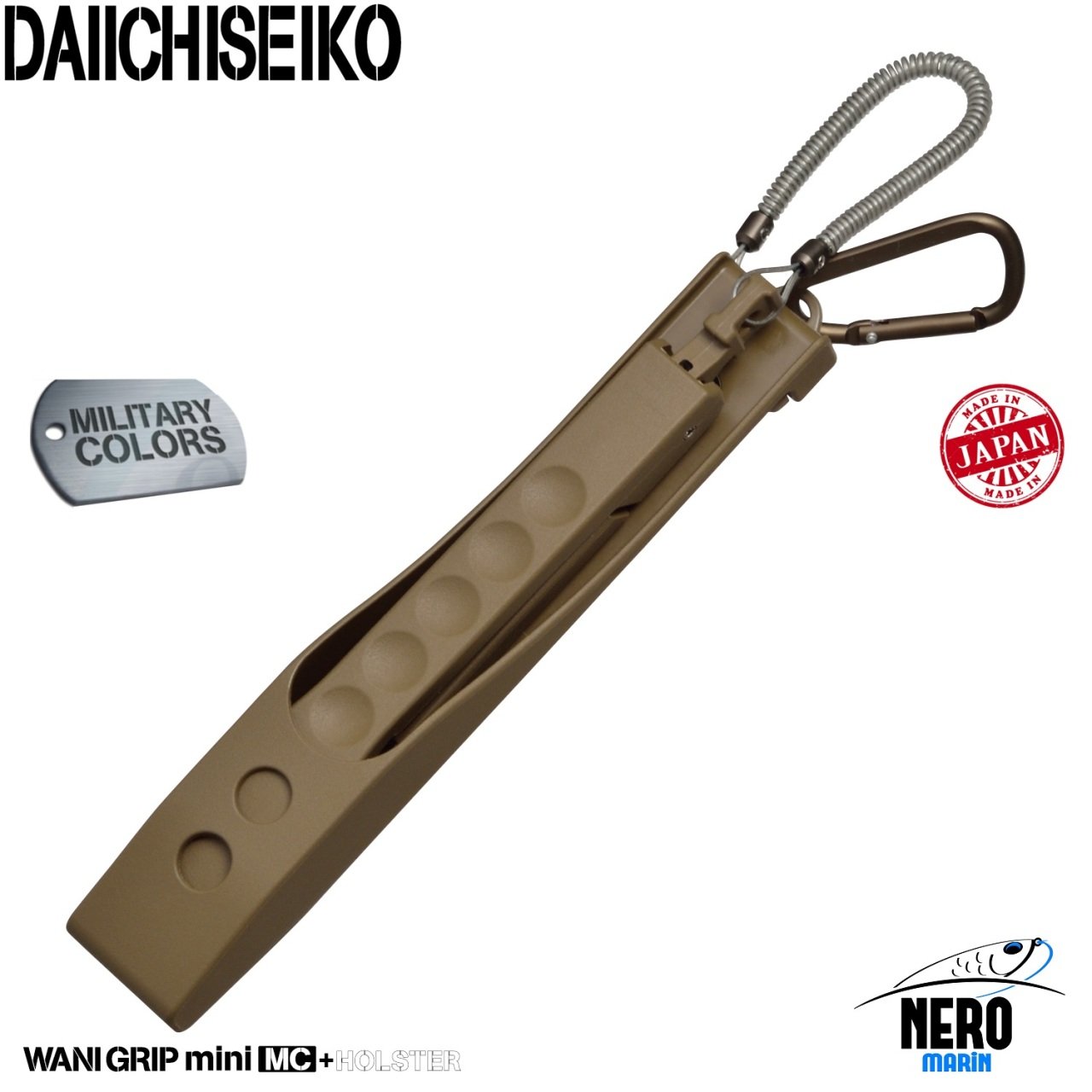 Daiichiseiko Wani Grip Mini MC+ Holster 21cm. Dark Earth