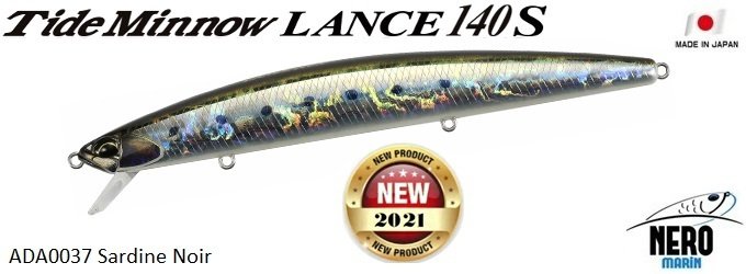 Duo Tide Minnow Lance 140S ADA0037 Sardine Noir