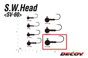 Decoy SV-60 S.W.Head Jighead #5/0-28.0gr (2 Adet / Paket)