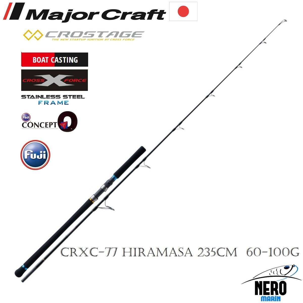 MC New Crostage CRXC-77HIRAMASA Offshore Biggame Casting Kamış 235cm 60-100g