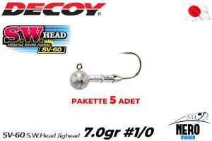 Decoy SV-60 S.W.Head Jighead #1/0-7.0gr (4 Adet / Paket)