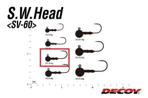 Decoy SV-60 S.W.Head Jighead #1/0-7.0gr (4 Adet / Paket)