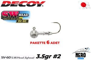 Decoy SV-60 S.W.Head Jighead #2-3.5gr (6 Adet / Paket)
