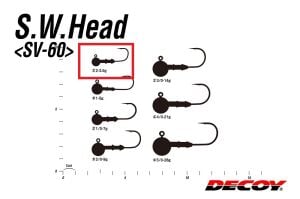 Decoy SV-60 S.W.Head Jighead #2-3.5gr (6 Adet / Paket)