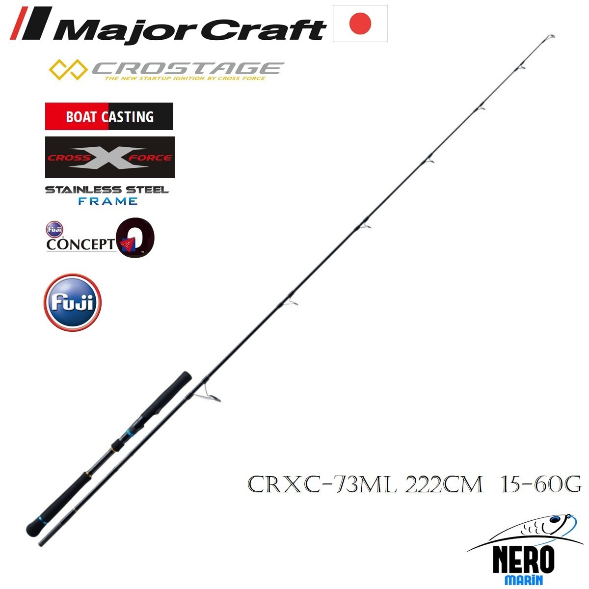 MC New Crostage CRXC-73ML Offshore Casting Kamış Saptan 2 Parça 222cm 15-60g