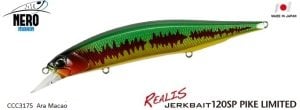 Realis Jerkbait 120SP Pike  CCC3175 Ara Macao