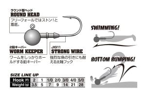 Decoy SV-60 S.W.Head Jighead #3/0-14.0gr (3 Adet / Paket)