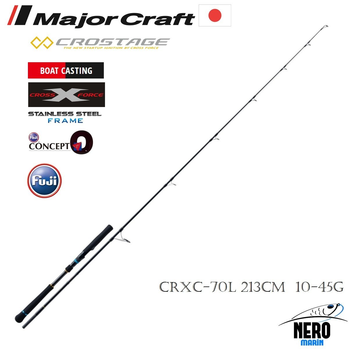 MC New Crostage CRXC-70L Offshore Casting Kamış Saptan 2 Parça 213cm 10-45g