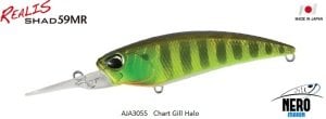 Realis Shad 59MR  AJA3055 / Chart Gill Halo