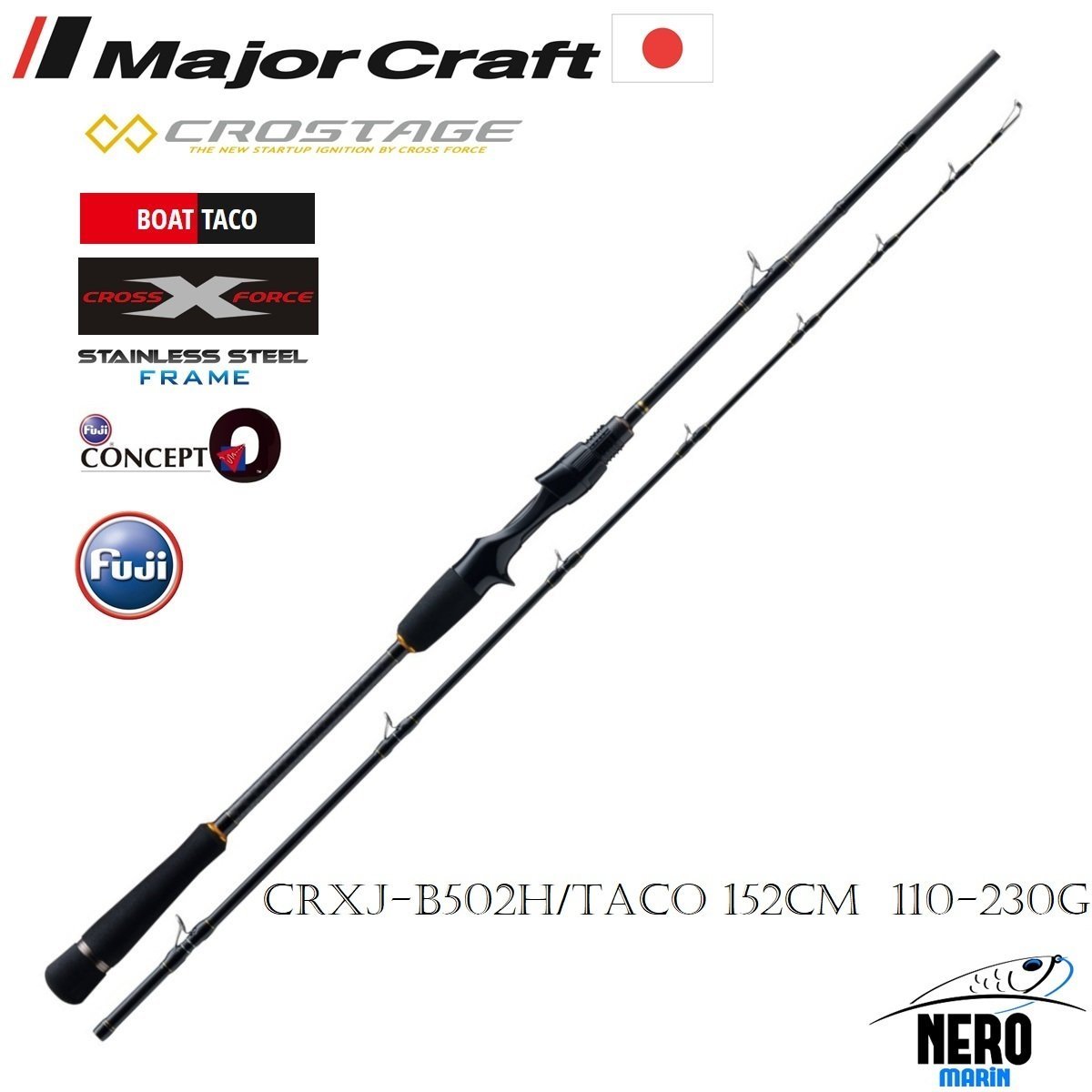 MC New Crostage CRXJ-B502H/Taco Offshore Ahtapot Kamışı 152cm 110-230g