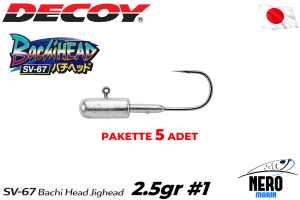 Decoy SV-67 Bachi Head Jighead #1-2.5gr (5 Adet / Paket)
