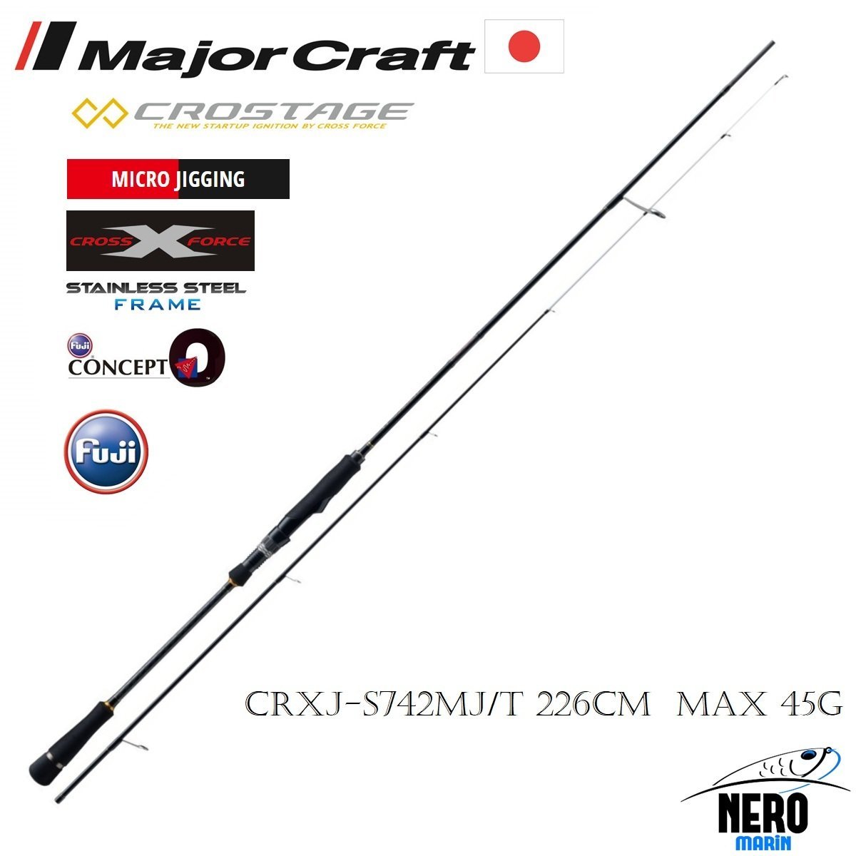 MC New Crostage CRXJ-S742MJ/T Offshore Micro Jigging Kamış 226cm Max 45g