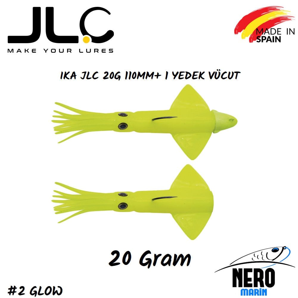 JLC Ika Silikon Kalamar 20gr. + Yedek Vücut #2 Glow