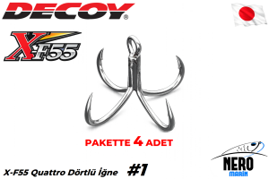 Decoy Quattro Dörtlü İğne X-F55 #1 (4 Adet / Paket)