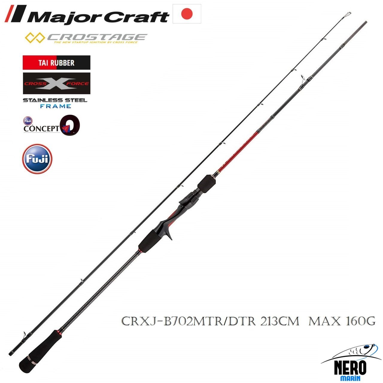 MC New Crostage CRXJ-B702MTR/DTR Tai Rubber Kamış 213cm Max 160g