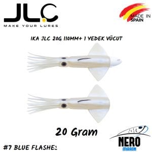JLC Ika Silikon Kalamar 20gr. + Yedek Vücut #7 Blue Flashes