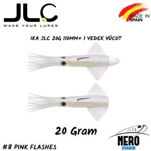 JLC Ika Silikon Kalamar 20gr. + Yedek Vücut #8 Pink Flashes