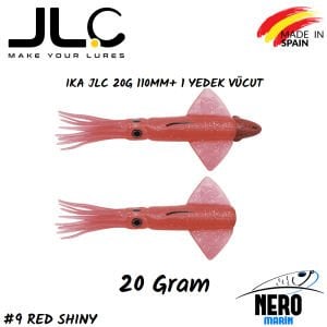JLC Ika Silikon Kalamar 20gr. + Yedek Vücut #9 Red Shiny