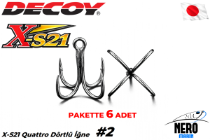 Decoy Quattro Dörtlü İğne X-S21 #2 (6 Adet / Paket)