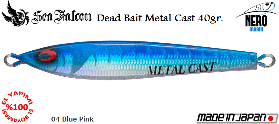 Dead Bait Metal Cast 40 Gr.	04	Blue Pink