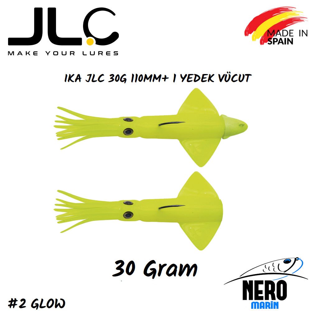 JLC Ika Silikon Kalamar 30gr. + Yedek Vücut #2 Glow