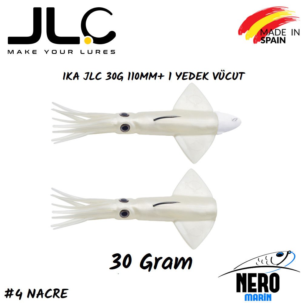 JLC Ika Silikon Kalamar 30gr. + Yedek Vücut #4 Nacre