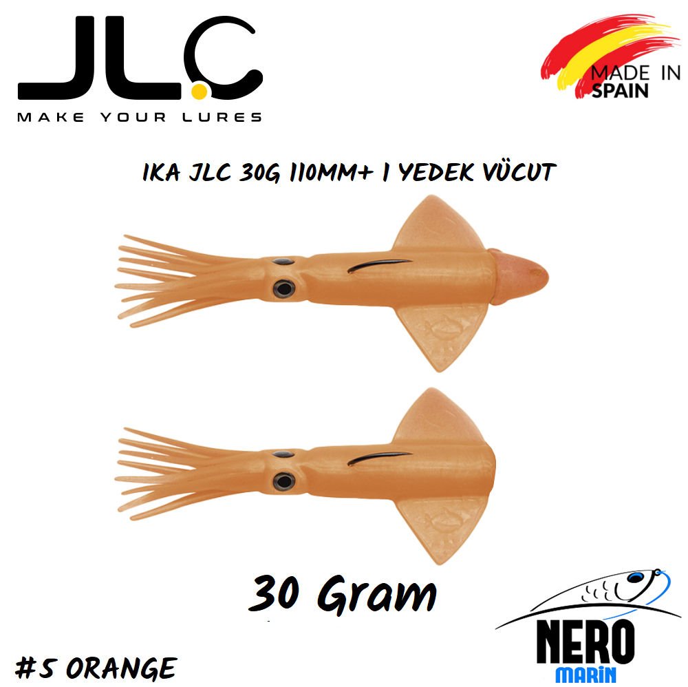 JLC Ika Silikon Kalamar 30gr. + Yedek Vücut #5 Orange