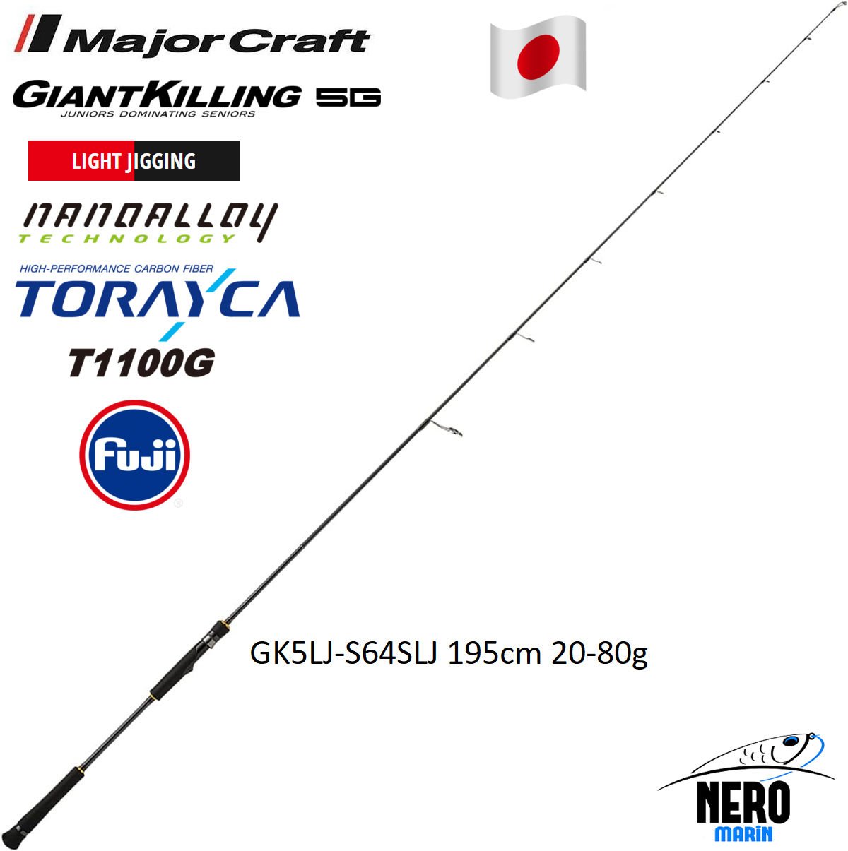 MC Giant Killing New GK5LJ-S64SLJ Light Jigging Kamış Spin Model 195cm 20-80g