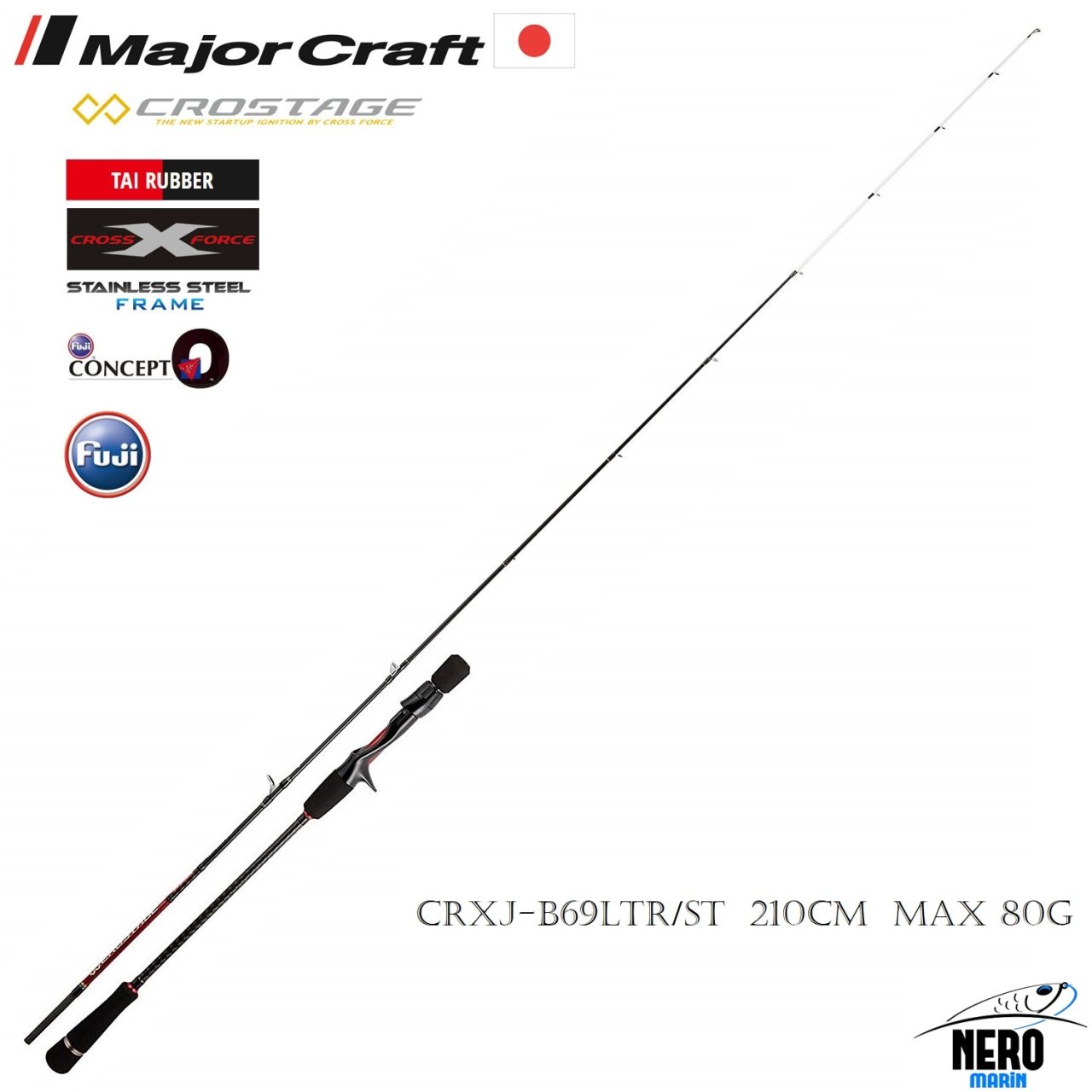 MC New Crostage CRXJ-B69LTR/ST Tai Rubber Kamış Solid 210cm Max 80g