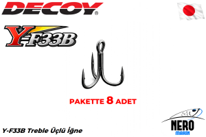 Decoy Treble Y-F33B Üçlü İğne NS Black #12 (8 Adet / Paket)