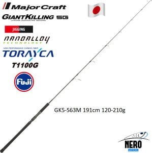 MC Giant Killing New GK5-S63M Jigging Kamış Spin Model 191cm 120-210g