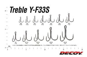 Decoy Y-F33S Treble Üçlü İğne Silver #1 (4 Adet / Paket)