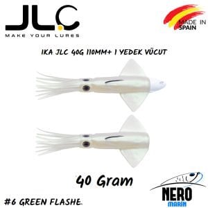 JLC Ika Silikon Kalamar 40gr. + Yedek Vücut #6 Green Flashes