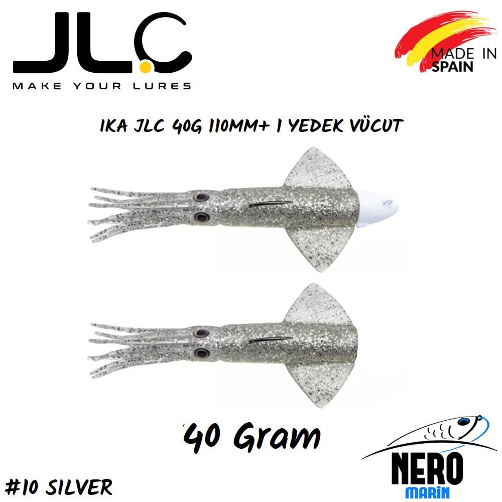 JLC Ika Silikon Kalamar 40gr. + Yedek Vücut #10 Silver