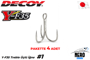 Decoy Treble Üçlü İğne Y-F35 #1 (4 Adet / Paket)