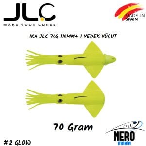 JLC Ika Silikon Kalamar 70gr. + Yedek Vücut #2 Glow